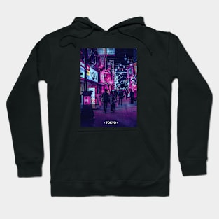 Tokyo Street Neon Synthwave Hoodie